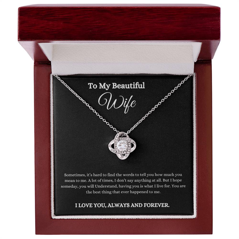 To My Wife Necklace. Birthday, Christmas, Anniversary Gift.